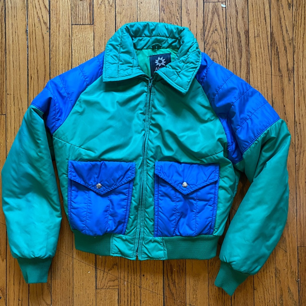 1970s 1980s Vintage Cropped Puffer Jacket